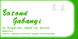 botond gabanyi business card